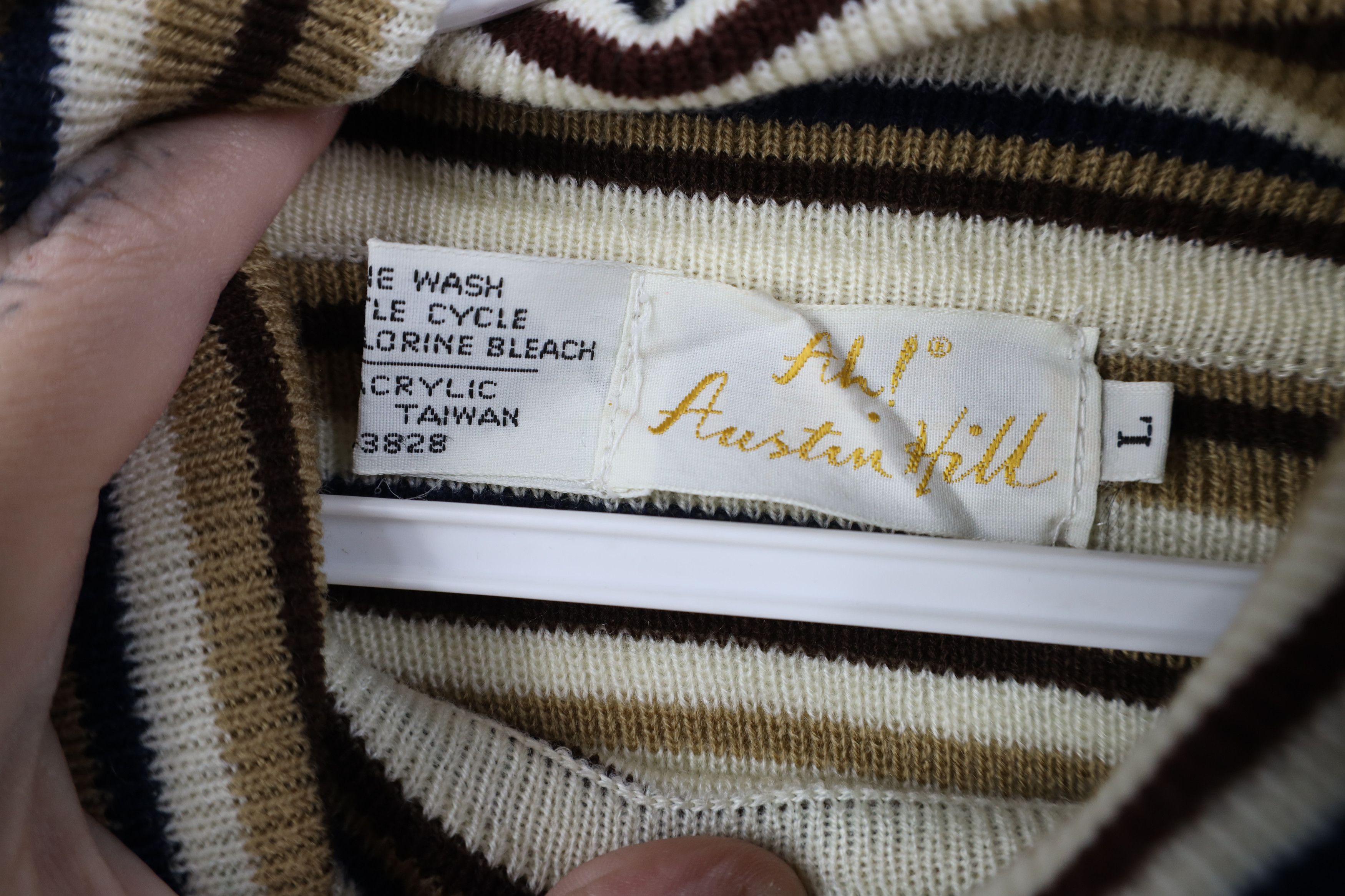 Vintage Vintage 70s Streetwear Earth Tone Knit Turtleneck Sweater Size L / US 10 / IT 46 - 4 Thumbnail