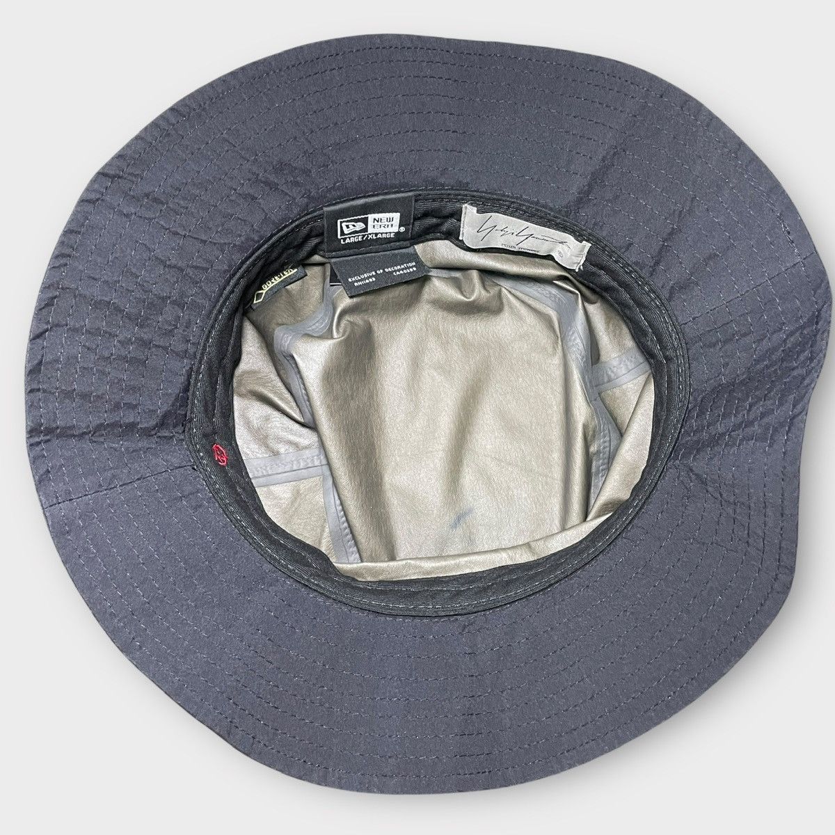 Yohji Yamamoto Yohji Yamamoto Pour Homme x New Era Gore-tex Logo Bucket Hat Size ONE SIZE - 8 Thumbnail