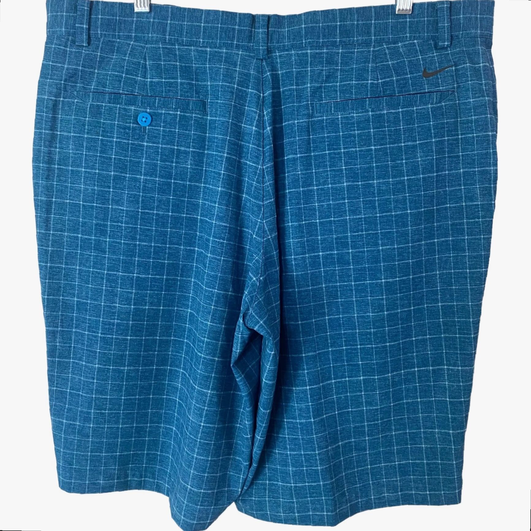 Nike Nike Golf Dri-Fit Fairway Plaid Flat-Front Shorts Blue Men 38 Athletic Stretch Size US 38 / EU 54 - 4 Thumbnail