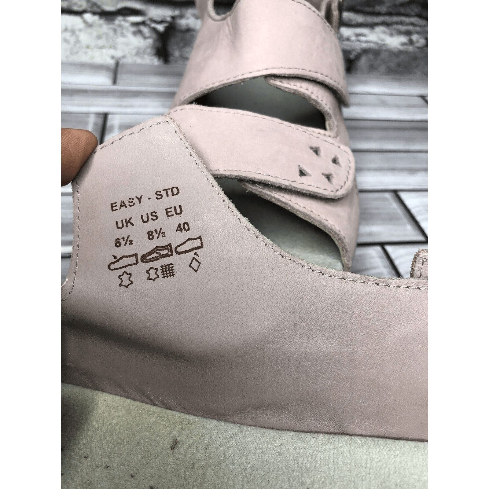 Other Hotter Easy STD Lilac Pink Nubuck Leather Strap Wedge Sandal Size US 9 / IT 39 - 11 Thumbnail