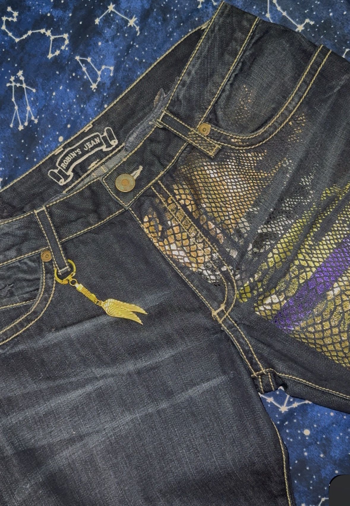 Robins Jeans Robin Jeans Snake Skin Print Size US 34 / EU 50 - 3 Thumbnail