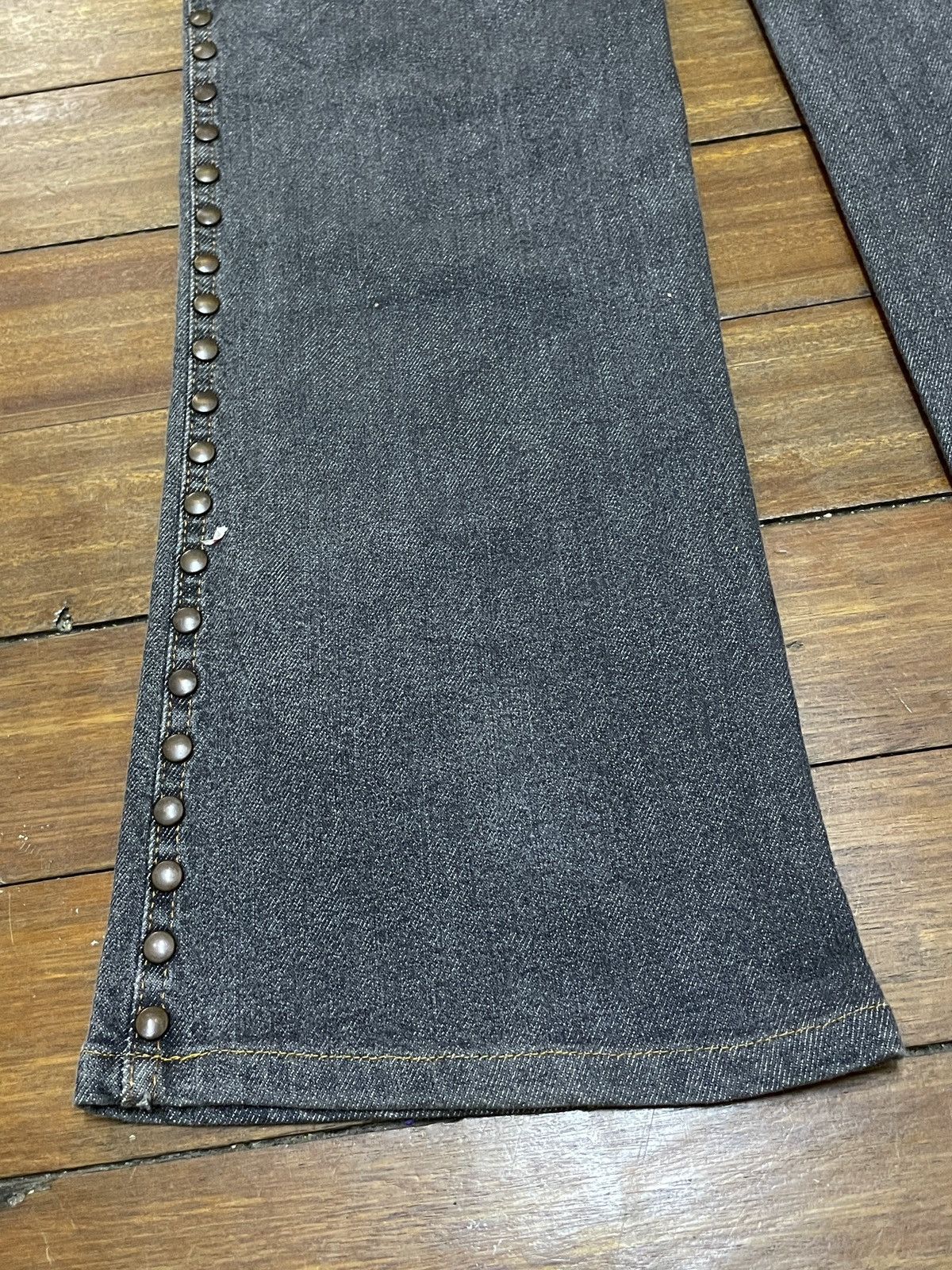 14th Addiction Very Rare Design Vintage Brand Moschino Flared Jeans 1990s Size US 29 - 7 Thumbnail