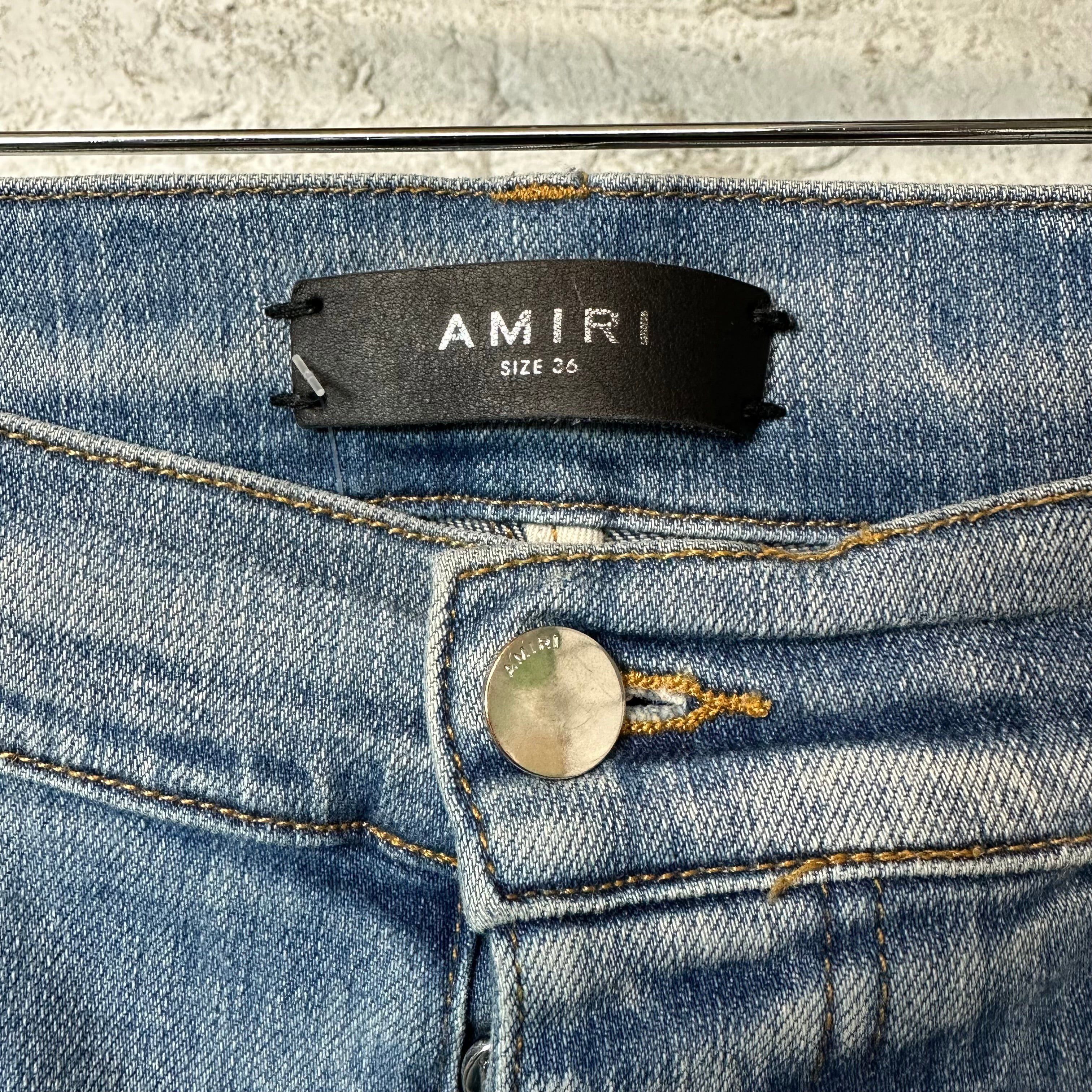 Amiri Amiri MX1 Cracked Pink Blue Denim Jeans Sz 36 Size US 36 / EU 52 - 3 Thumbnail