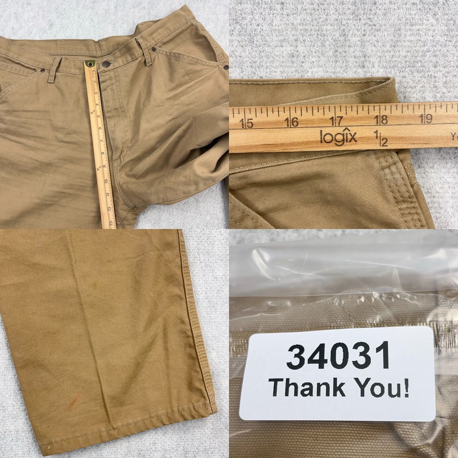 Wrangler VINTAGE Wrangler Carpenter Pants Men 36x30 Brown Duck Canvas Baggy Distressed VTG Y2K Size US 36 / EU 52 - 9 Thumbnail