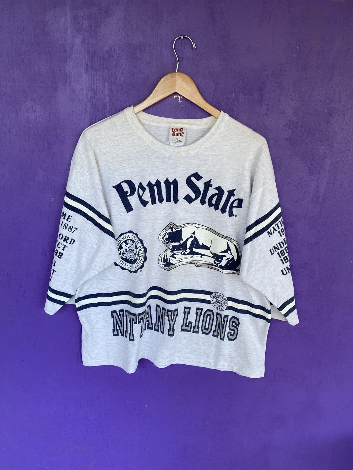 Other Vintage 90s Long Gone Penn state Nittany lions long-sleeve Size US XL / EU 56 / 4 - 1 Thumbnail