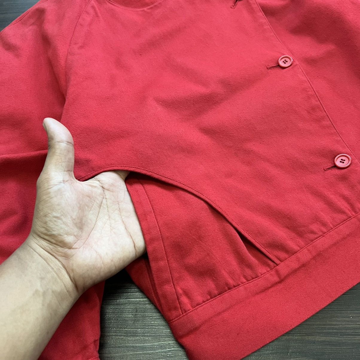 Issey Miyake 🔥 Vintage 70's RED Issey Miyake Raglen Sleeve bomber jacket Size S / US 4 / IT 40 - 5 Thumbnail