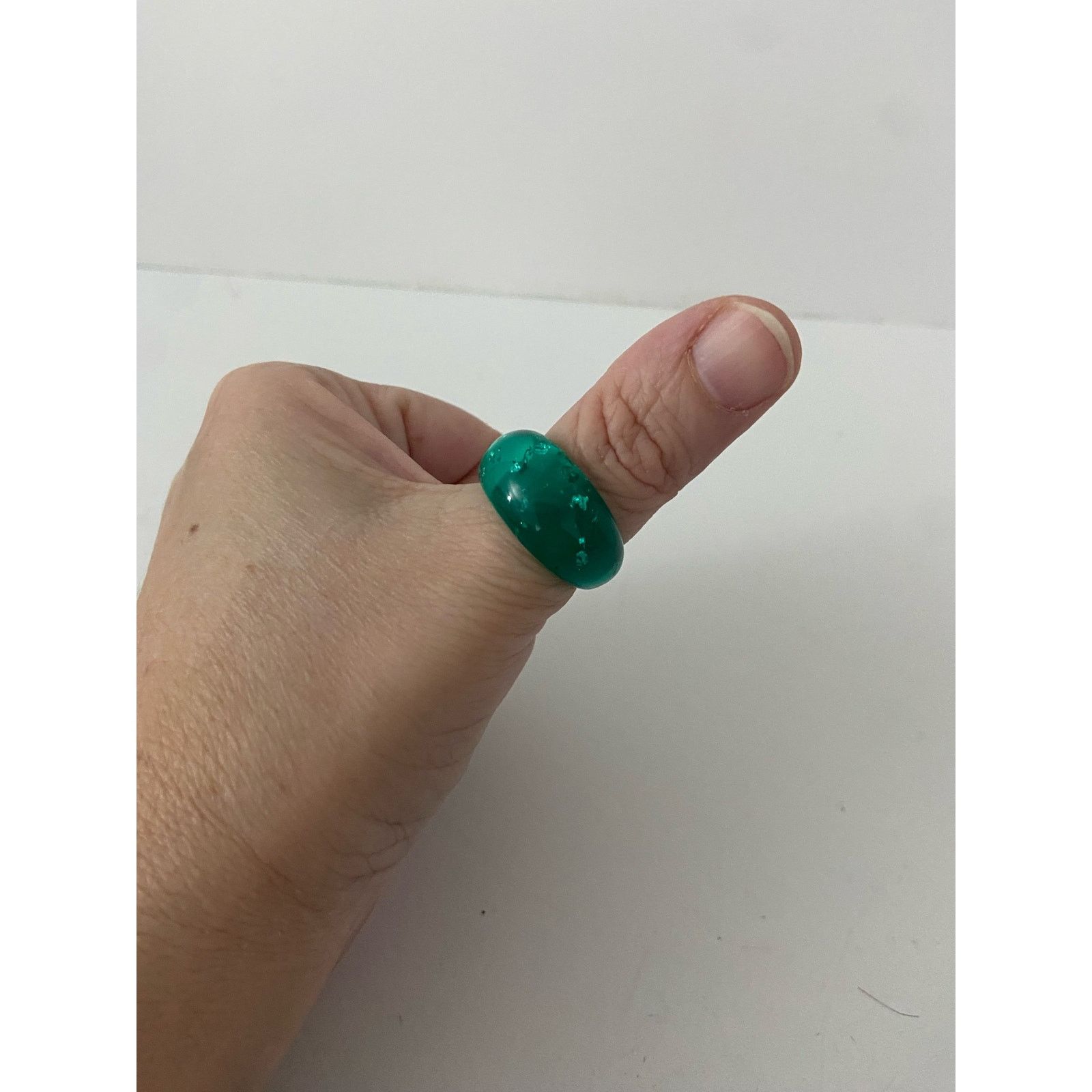 Other Green resin band ring size 8 Size ONE SIZE - 1 Thumbnail