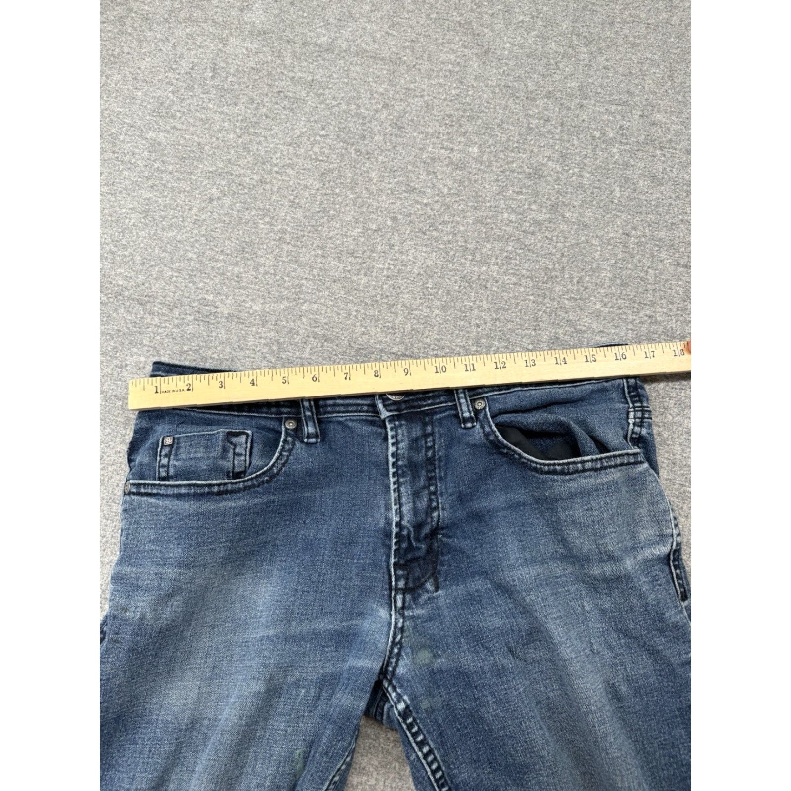 Buffalo David Bitton Buffalo Buffalo David Bitton Jackson-X Jeans 32x30 Straight Stretch Dark Wash Jeans Mens Regular 32 Blue Belt Loops 5-Pocket Size US 32 / EU 48 - 5 Thumbnail