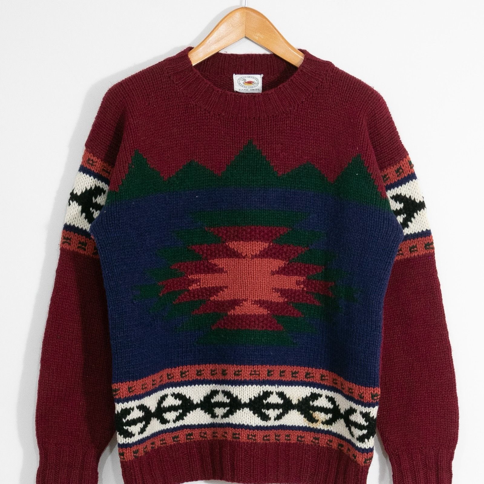 Vintage Vintage Aztec Pattern Wool Sweater Mens Medium Southwestern Size US M / EU 48-50 / 2 - 2 Thumbnail