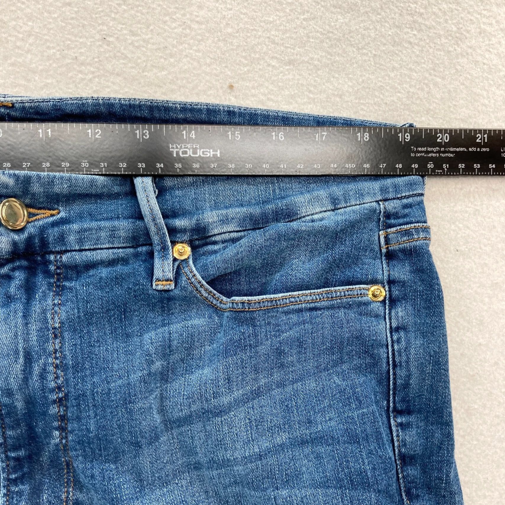 Good American Good American Good Legs Ripped Pocket Jeans Women's Plus 18 Blue Stretch Denim Slim High Rise 5-Pocket Menus Womens Size 40" / US 18 - 7 Thumbnail