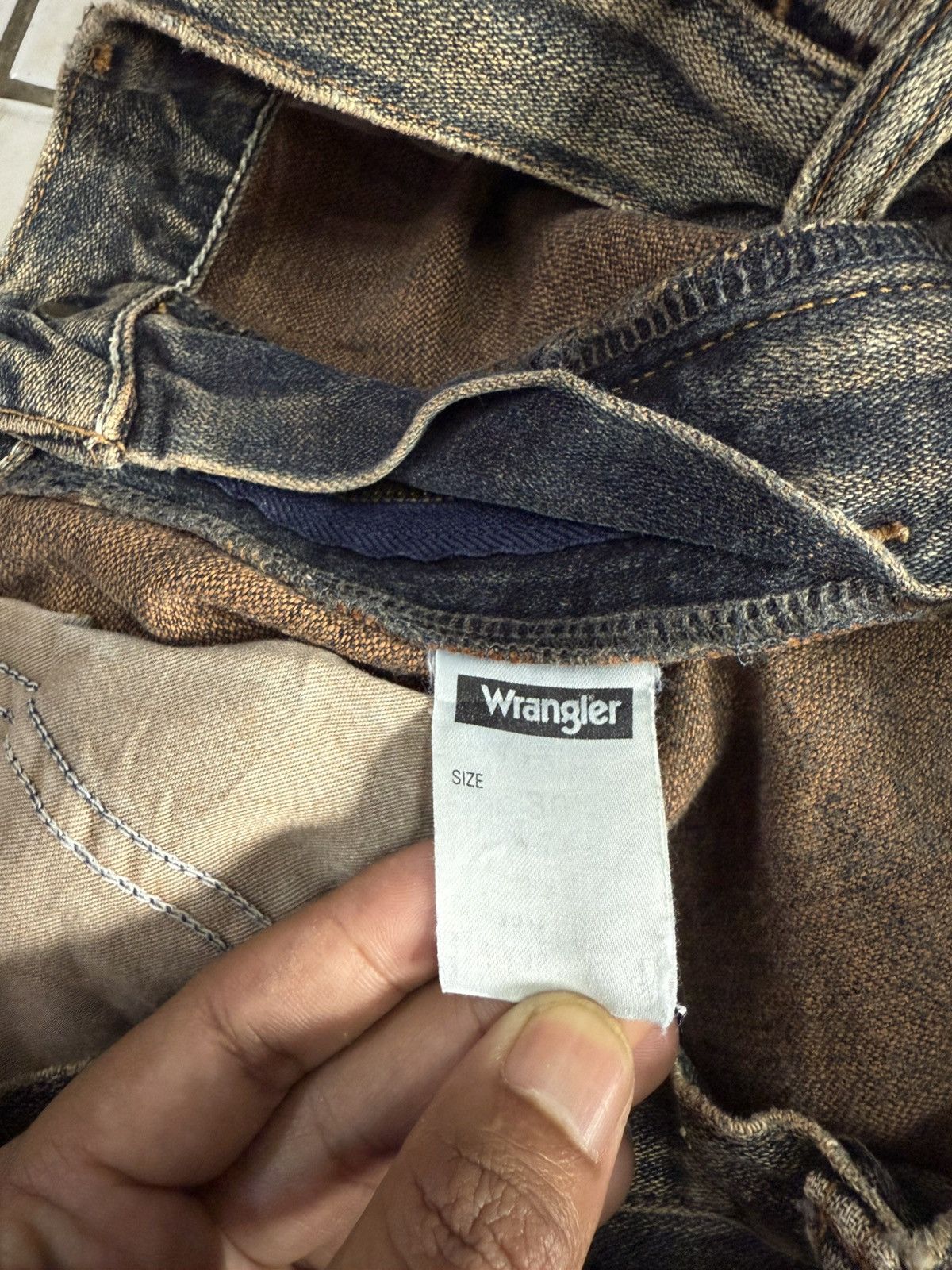 Wrangler VINTAGE WRANGLER BLUE RIPPED DISTRESSED JEANS DENIM PANTS Size US 28 / EU 44 - 16 Thumbnail