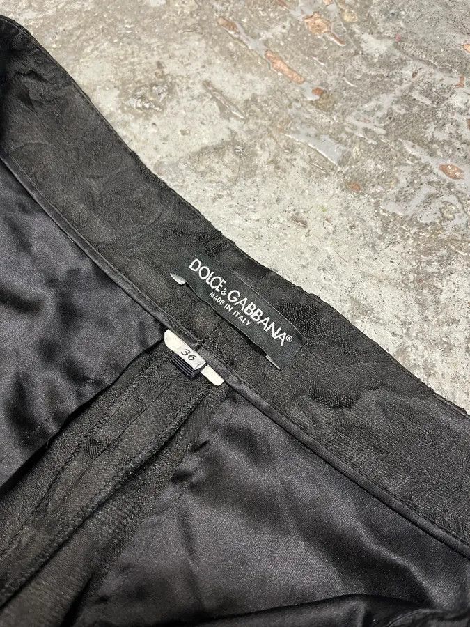 Dolce & Gabbana 2000s Dolce & Gabbana Black Embroidered Pants Size 24" / US 00 / IT 34 - 6 Thumbnail