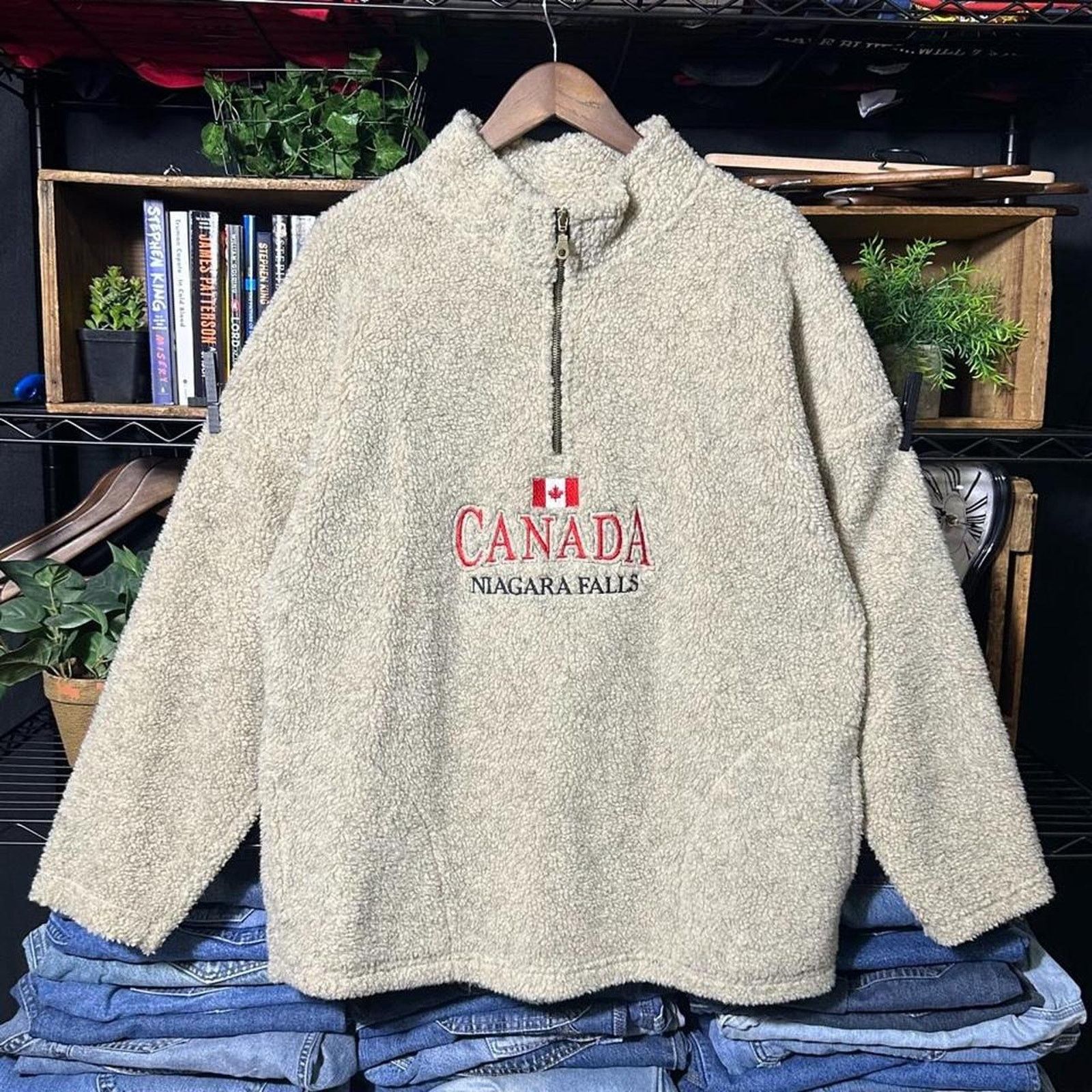 Hanes Vintage 90s Canada Niagara Falls Fleece Sweatshirt Sweater Size US XL / EU 56 / 4 - 1 Thumbnail