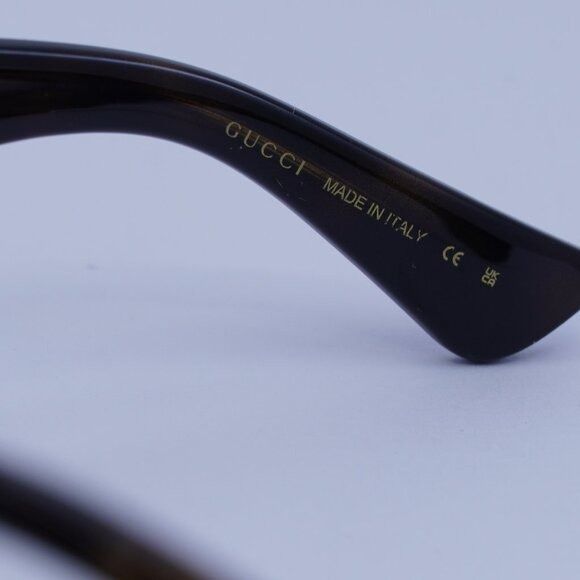 Gucci Gucci GG1580O 002 Eyeglasses Dark Havana 53mm Round Frame Size ONE SIZE - 9 Thumbnail