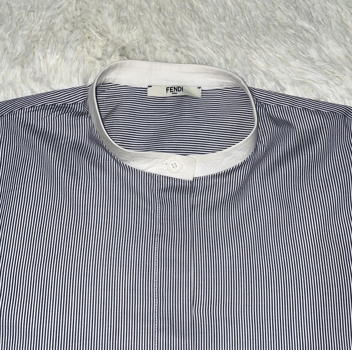 Fendi FENDI Pinstripes Button Down Cotton Shirt Size S / US 4 / IT 40 - 3 Thumbnail