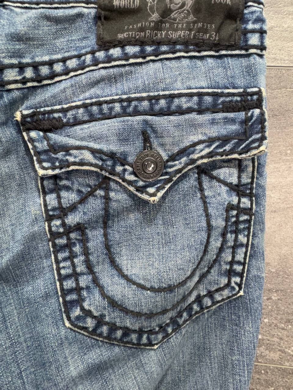 True Religion True Religion Vintage Blue Jeans Denim Black Stitching Size US 34 / EU 50 - 11 Thumbnail