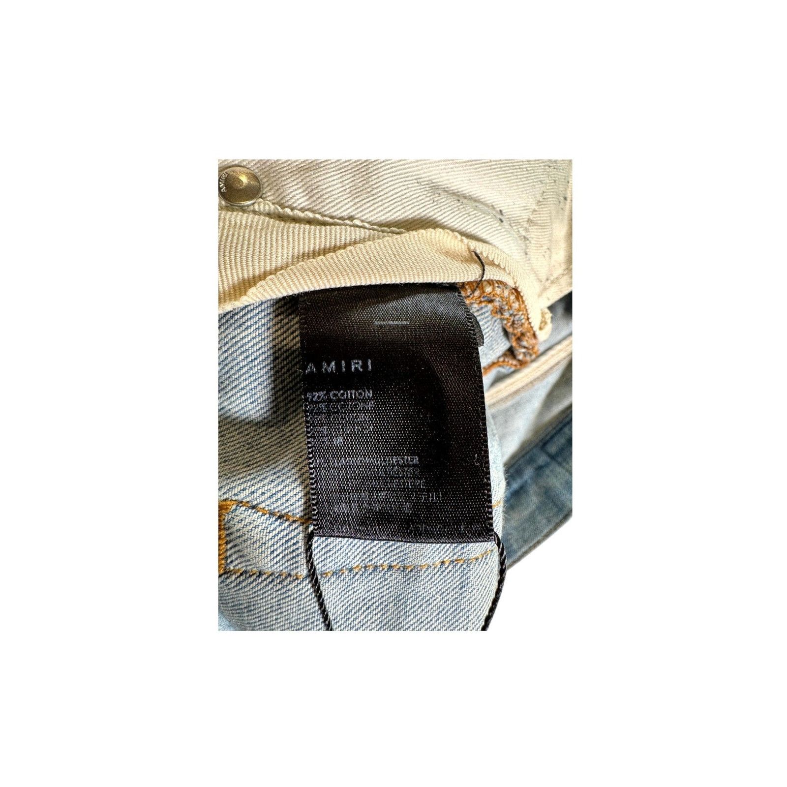 Amiri Amiri MX1 Plaid Patch Light Wash, Blue & Burgundy Jeans Size US 36 / EU 52 - 5 Thumbnail