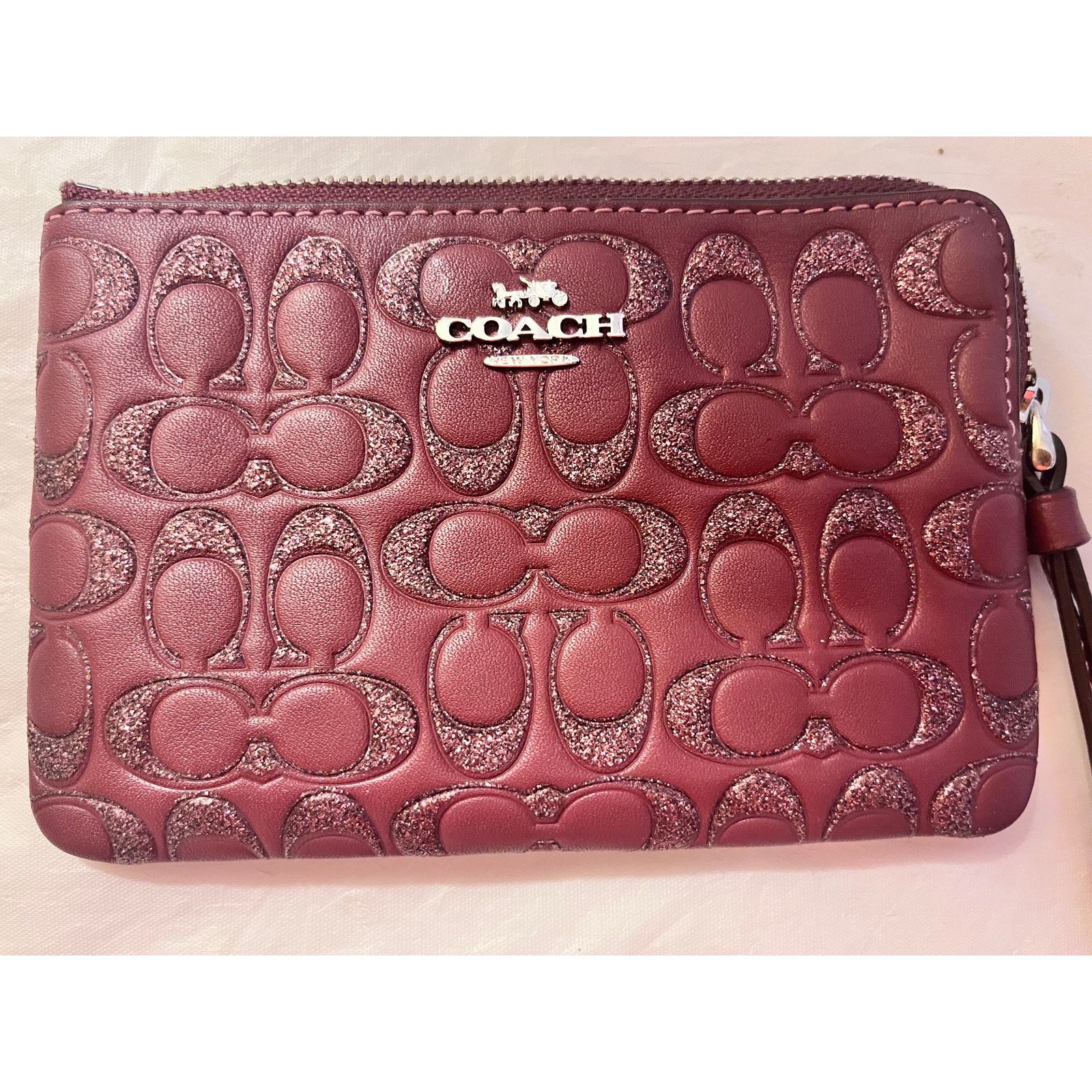 Red Signature Leather store Coach Wallet