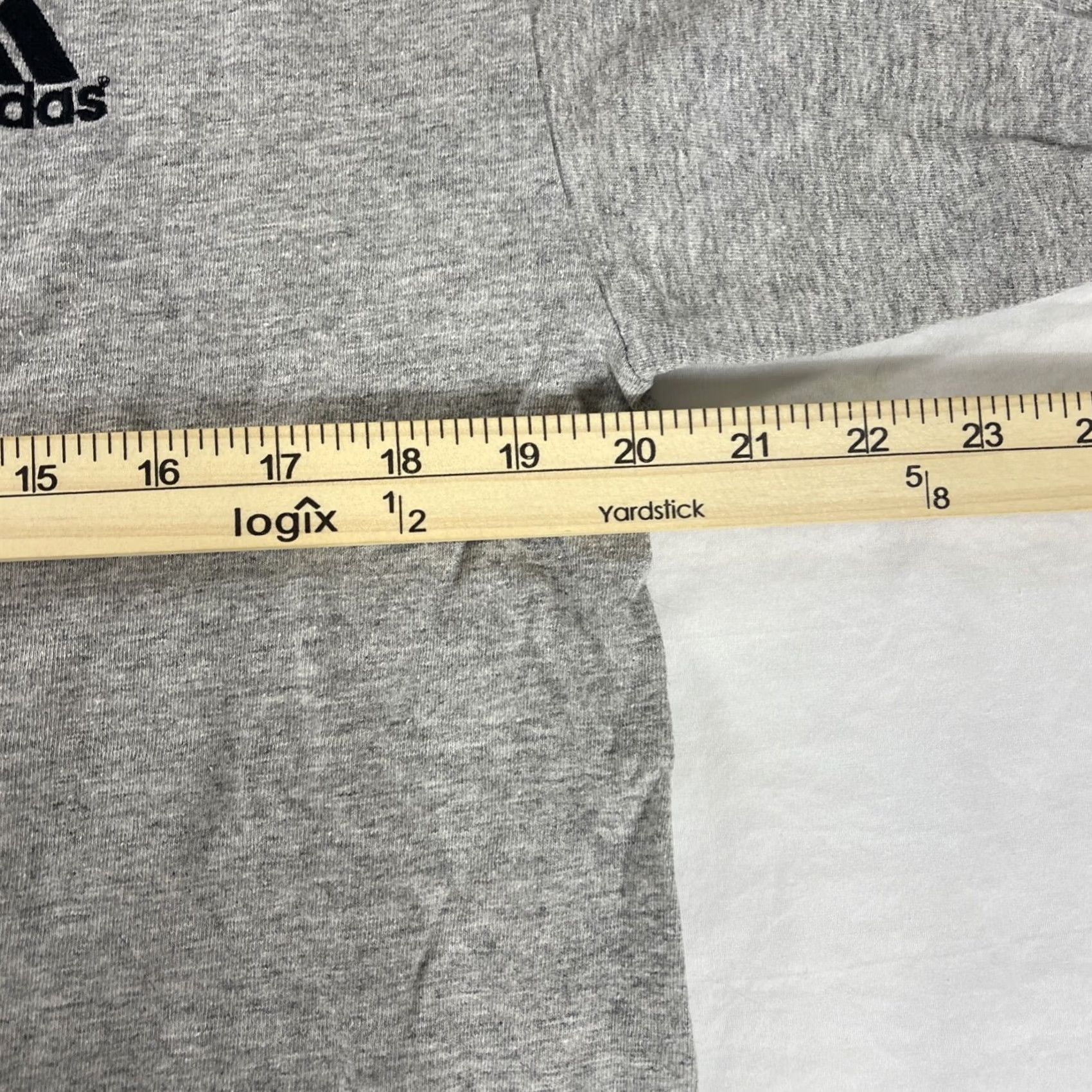 Adidas VINTAGE adidas M Ringer T-Shirt Gray Black Logo MADE IN USA 90s Size US M / EU 48-50 / 2 - 4 Thumbnail