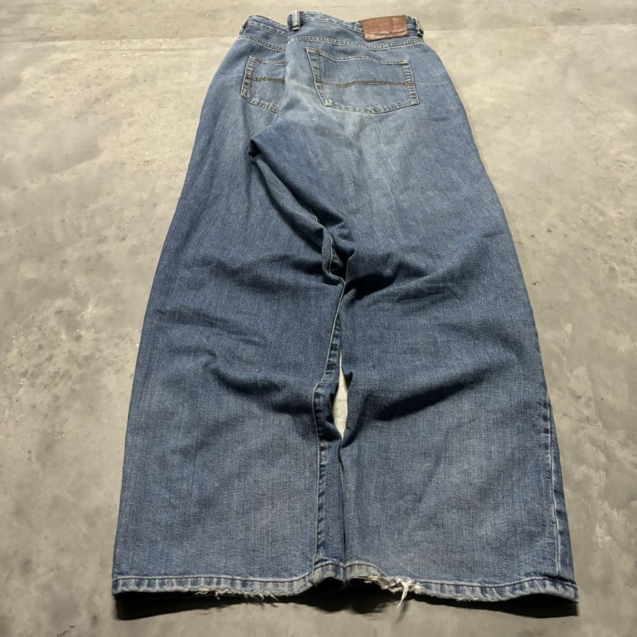 Japanese Brand × Vintage Crazy Vintage Y2K/2000s Baggy Dark Wash Skater Denim Jeans! Size US 40 / EU 56 - 4 Thumbnail
