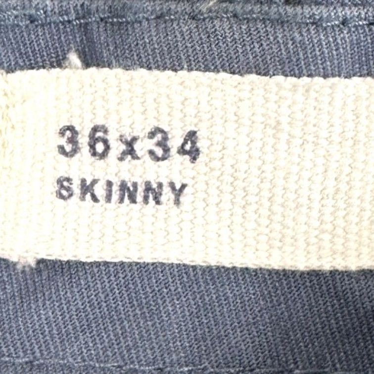 Gap VINTAGE Gap Pants Khaki Men 36X34 Blue Chino Skinny Fit Stretch Flat Front Pocket Casual Size US 36 / EU 52 - 4 Thumbnail
