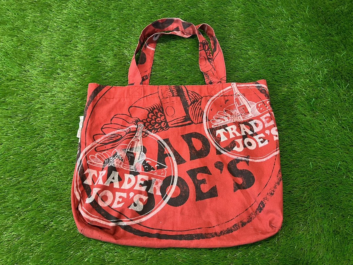 Vintage Rare Vintage Trader Joe’s Made in USA Canvas Tote Bag Red Size ONE SIZE - 1 Thumbnail