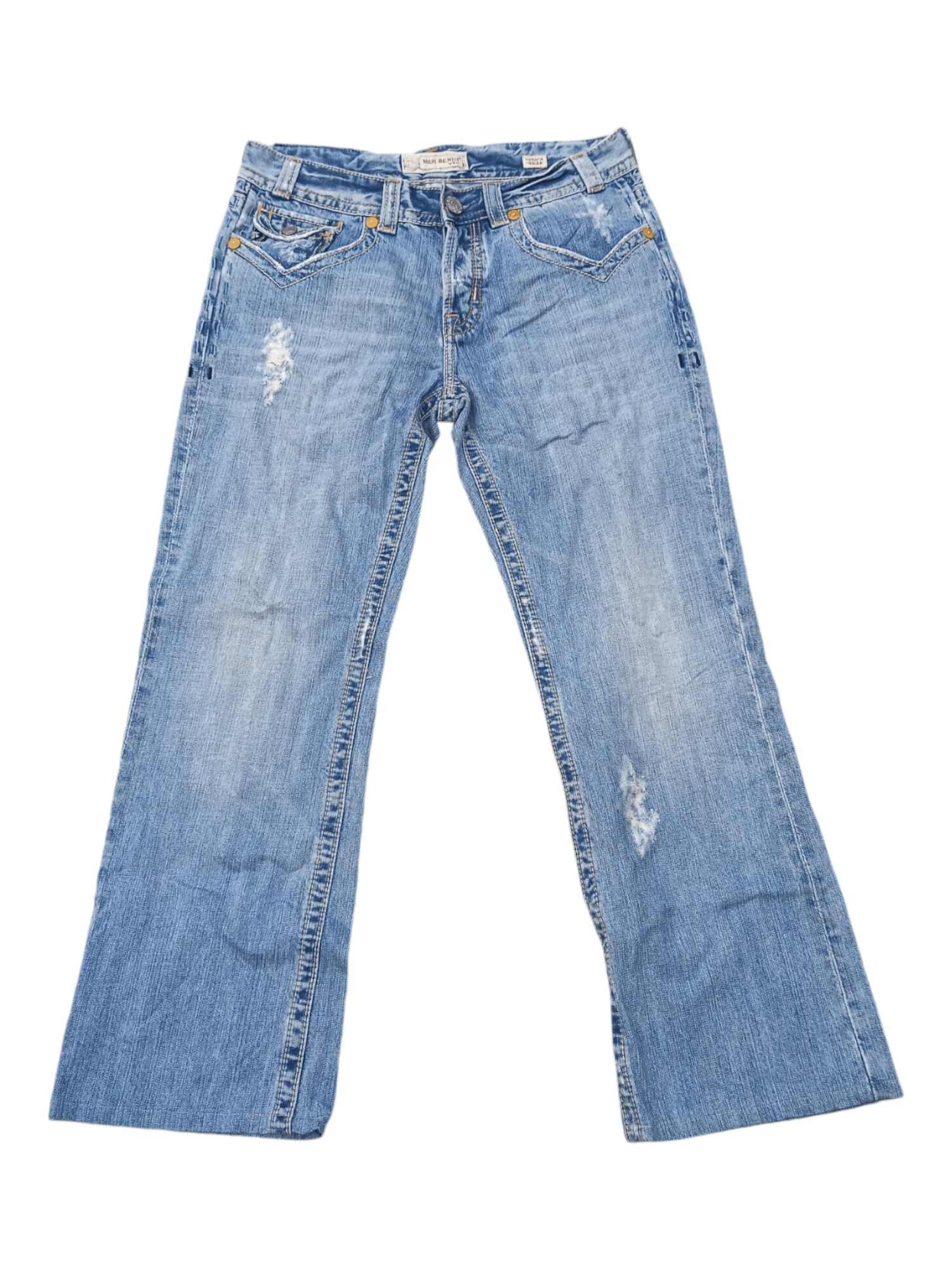 Mek Denim Vintage Mek Denim Distressed Sun Faded Jeans Size US 33 - 1 Thumbnail