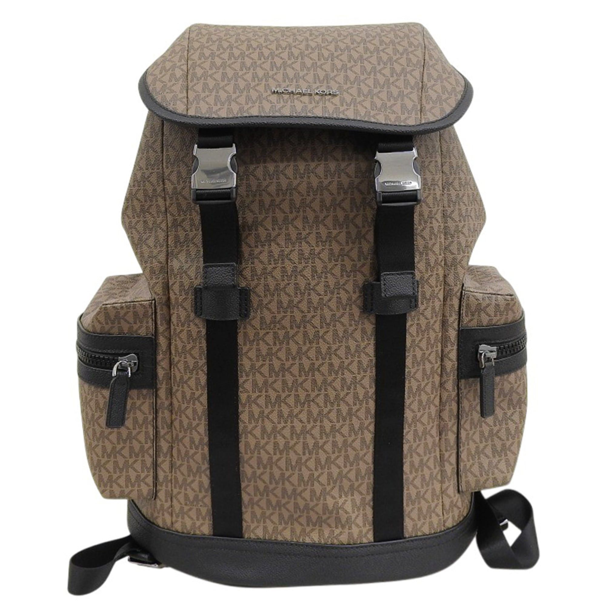 Michael Kors Michael Kors Monogram Hudson Front Buckle City Backpack Rucksack Daypack Brown 37U0MCOB6B Women's Size ONE SIZE - 1 Thumbnail