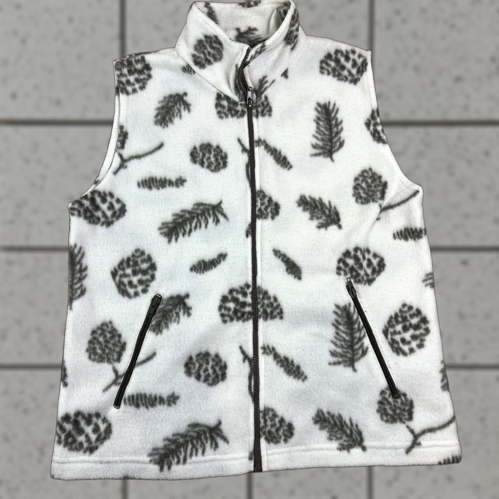 Vintage VINTAGE Southern Expression Vest Women White Fleece Pine Cone Size S Distinctive Good Condition Size S / US 4 / IT 40 - 1 Thumbnail