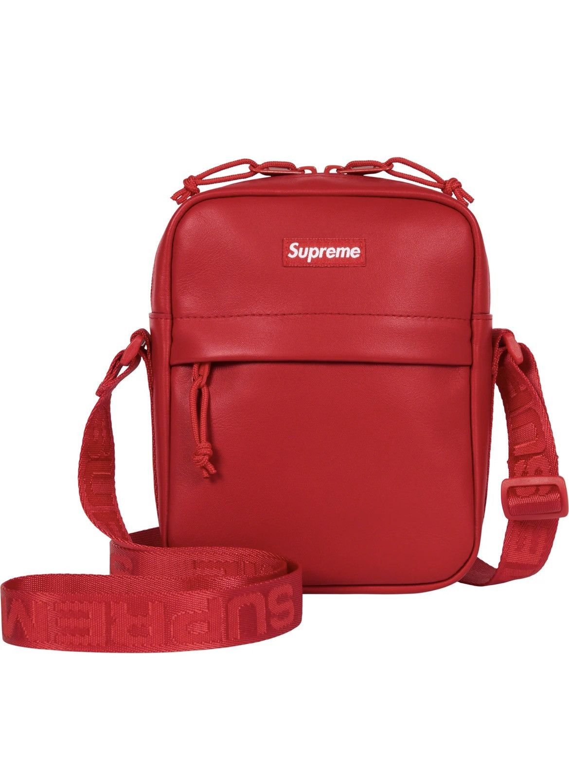 Supreme Supreme Leather Shoulder Bag Red FW23 Grailed