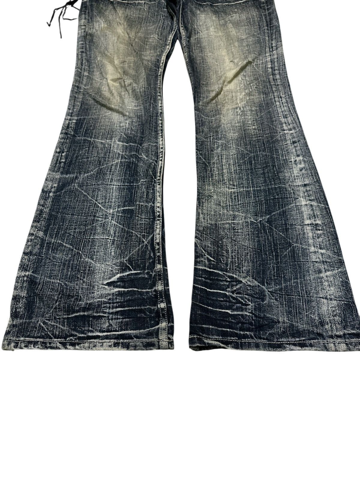 Japanese Brand 2000s Sorridere Mudwax Flare Distress 🎌💥 Size US 34 / EU 50 - 7 Thumbnail
