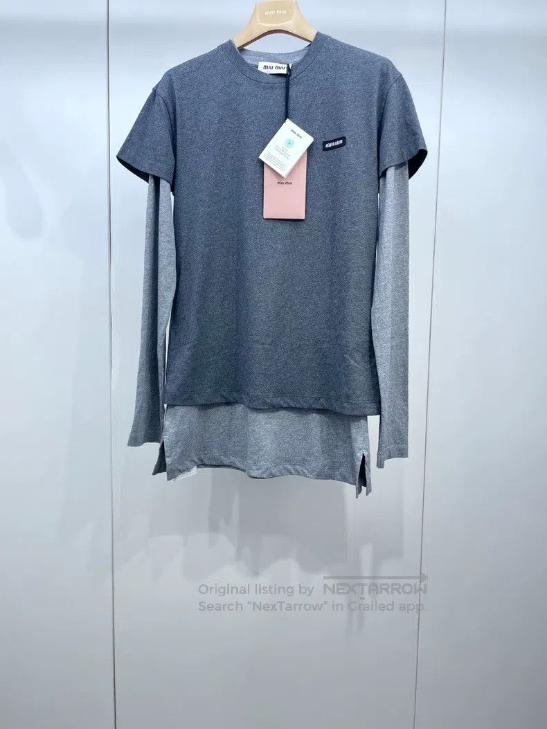 Miu Miu Miu Miu Size XS Black and grey three-piece T-shirt Size XS / US 0-2 / IT 36-38 - 3 Thumbnail