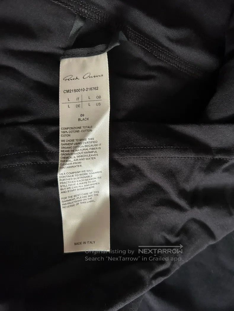 Rick Owens RICK OWENS Black pure cotton round-neck loose T-shirt Size US L / EU 52-54 / 3 - 8 Thumbnail