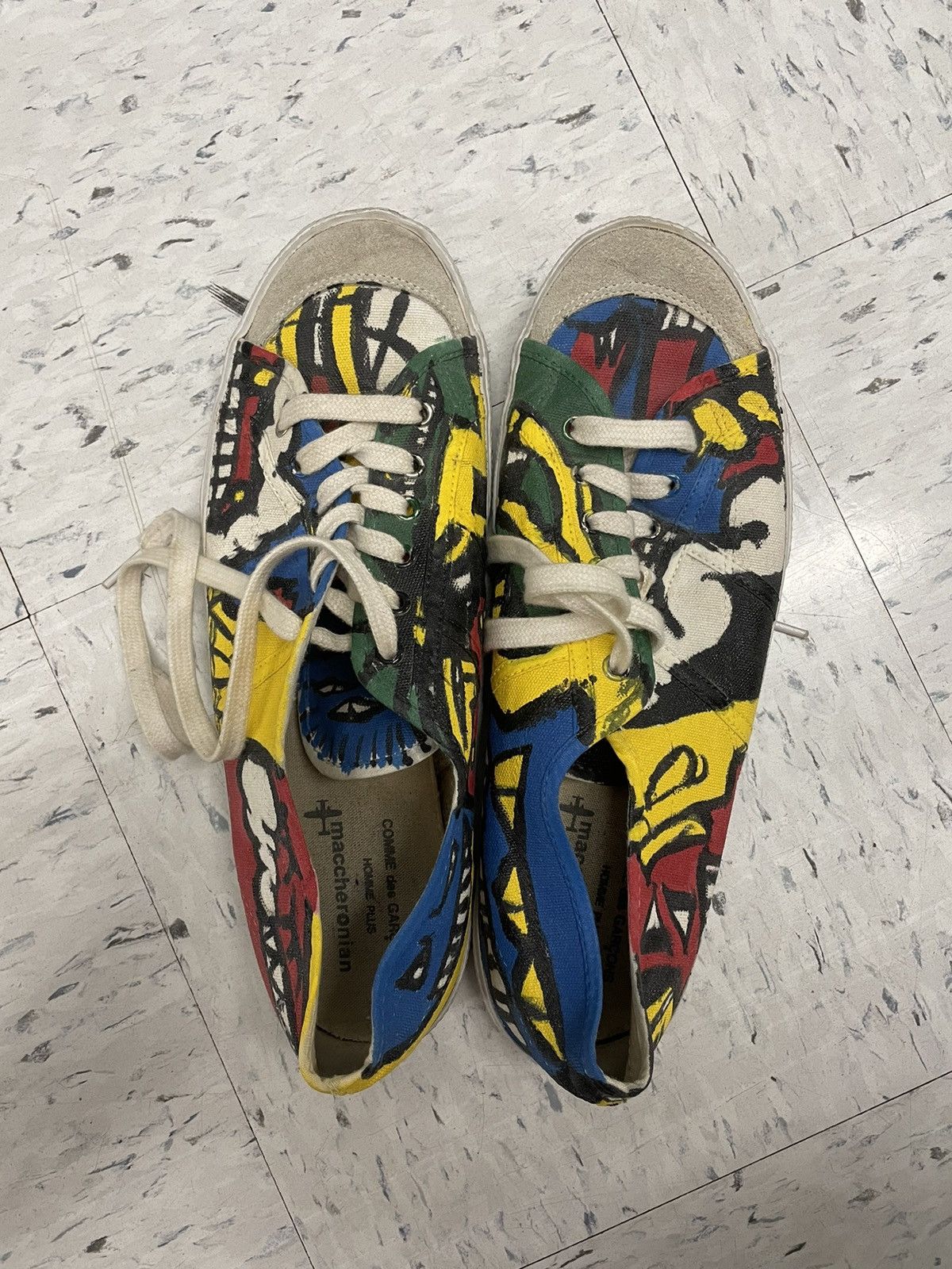 Comme des Garcons × Comme des Garcons Homme Plus CDGH+ Painted Sneakers Size US 12 / EU 45 - 8 Thumbnail