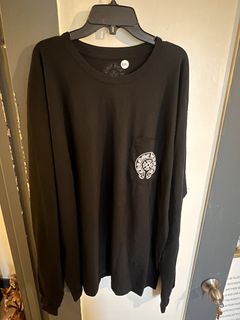 CHROME HEARTS STAFF LONG SLEEVE T-SHIRT BLACK - ANOSIO