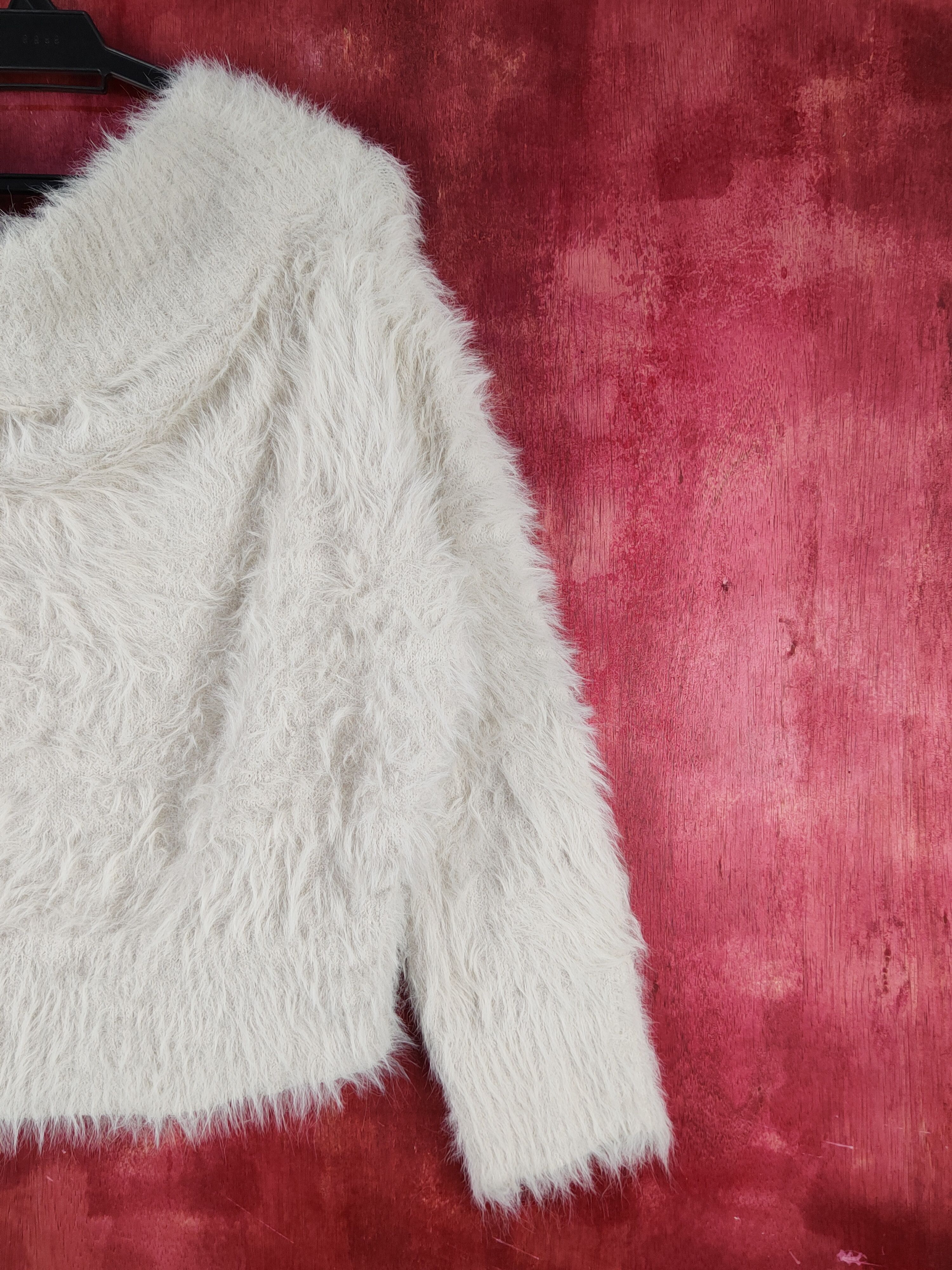 Homespun Knitwear × Japanese Brand × Vintage Sense of Place Beige Shag Shaggy Fur Mohair Knitwear #S1998 Size M / US 6-8 / IT 42-44 - 5 Thumbnail