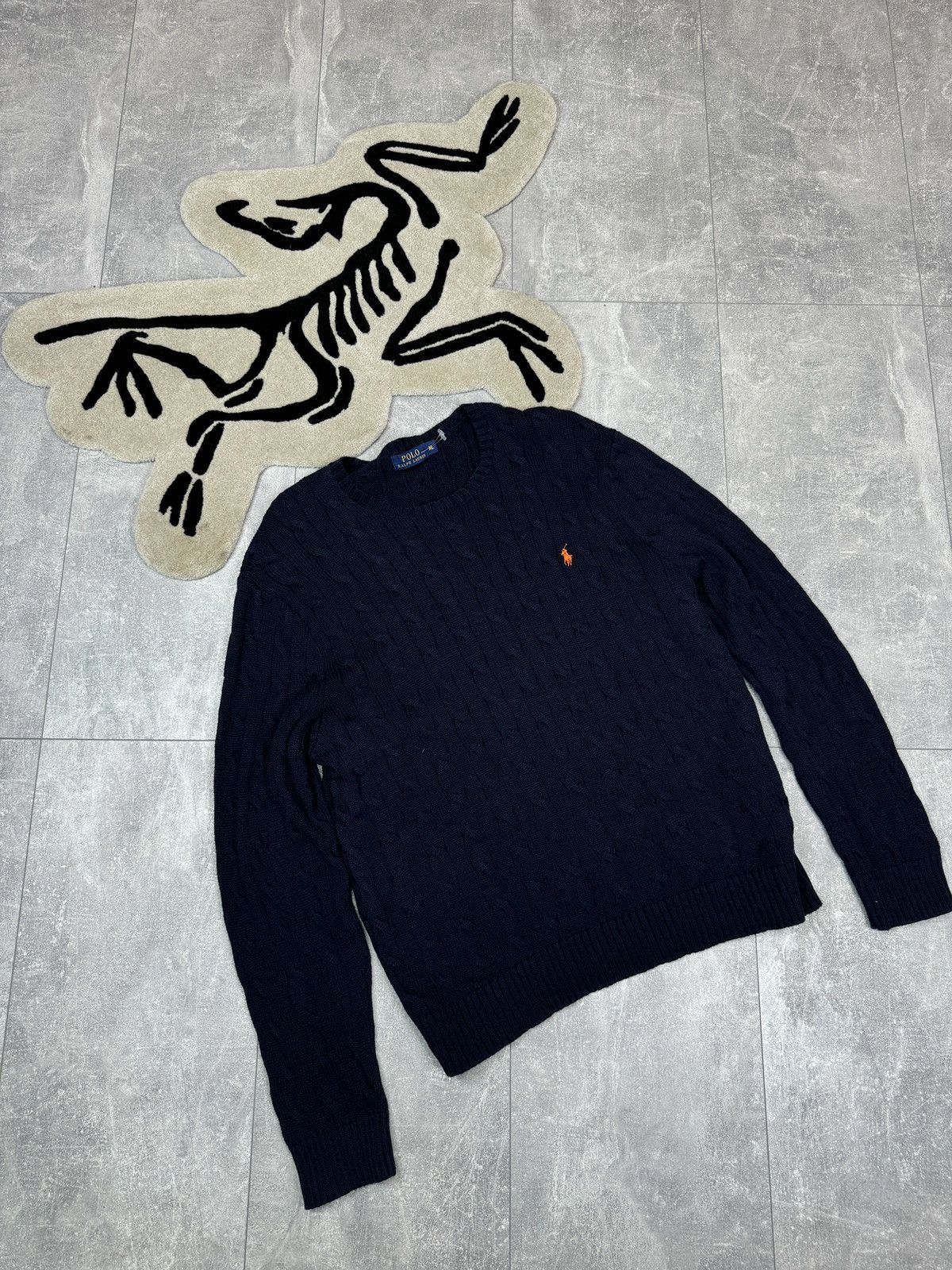 Polo Ralph Lauren × Vintage Mens Vintage Polo Ralph Lauren navy sweater old money luxury Size US XL / EU 56 / 4 - 1 Thumbnail