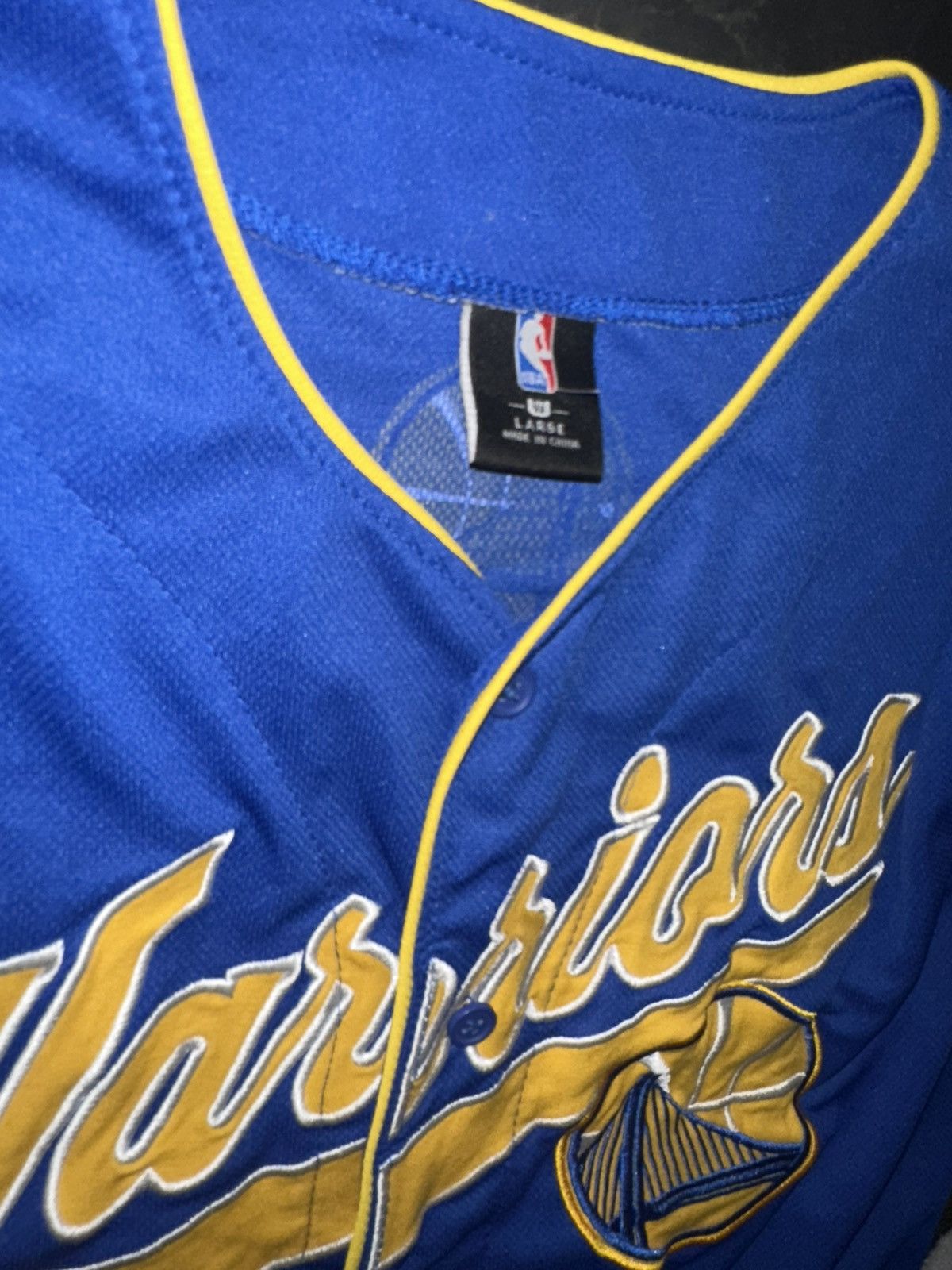 NBA Golden State Warriors NBA embroidered baseball jersey large Size US L / EU 52-54 / 3 - 4 Thumbnail