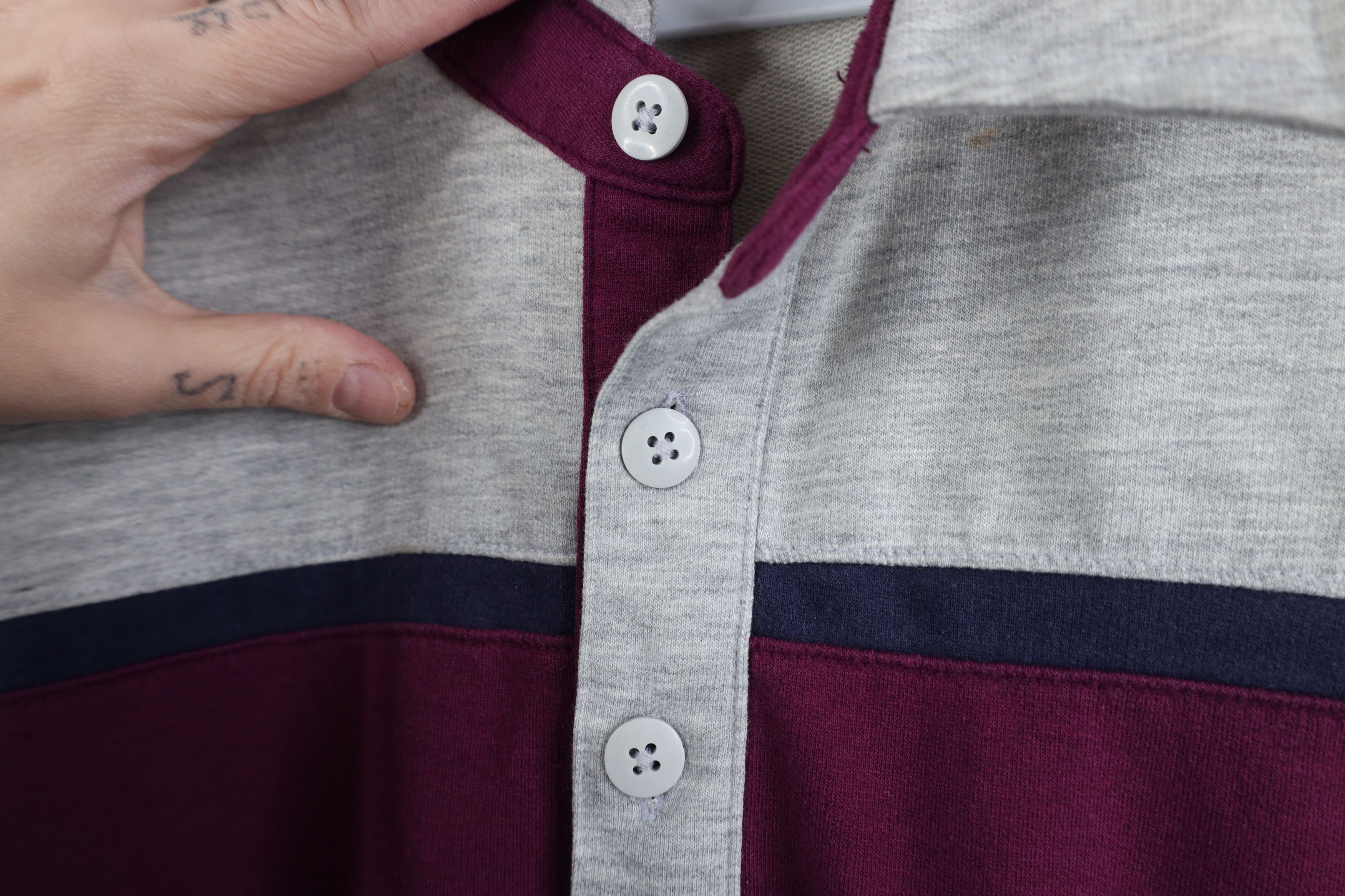 Vintage Vintage 90s Streetwear Block Collared Pullover Polo Shirt Size US L / EU 52-54 / 3 - 5 Thumbnail