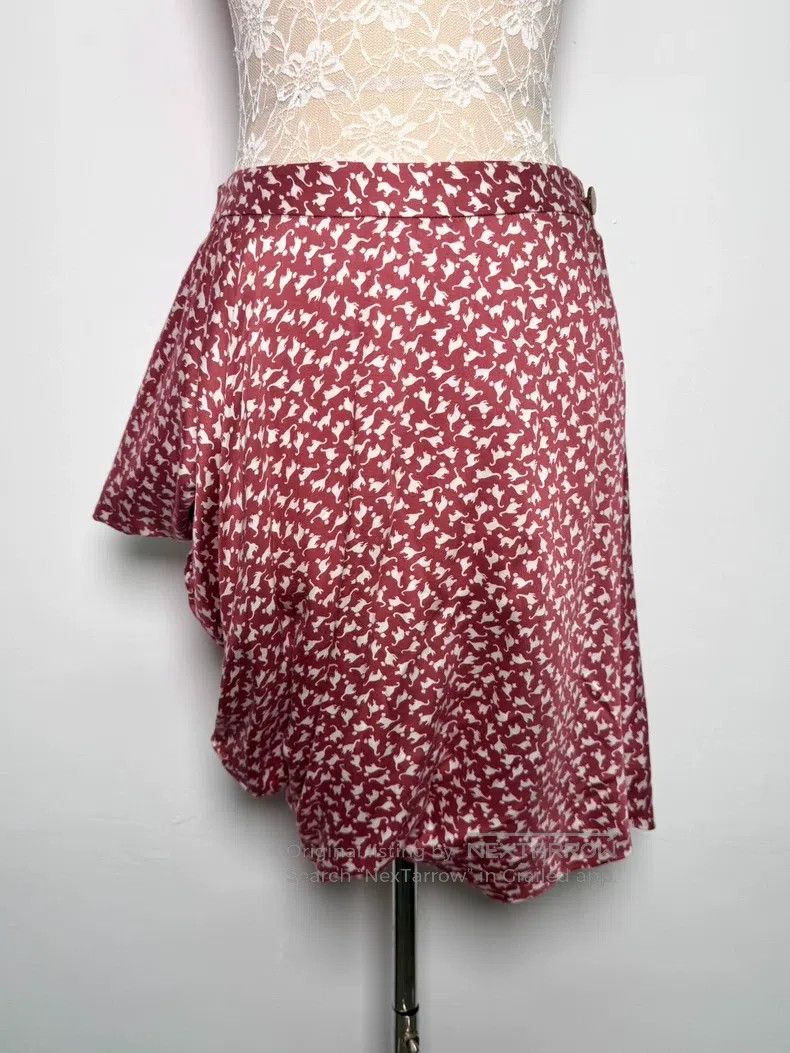 Vivienne Westwood Vivienne Westwood size 3 Grapefruit Pink Cat Pattern Asymme Size 23" - 1 Thumbnail