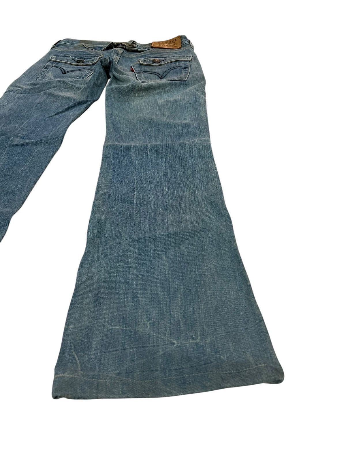 Levi's × Levi's Vintage Clothing 🌈90’s Style Levis Lot 907 Distress Mud Wash Flare Jean Japan Size US 28 / EU 44 - 12 Thumbnail