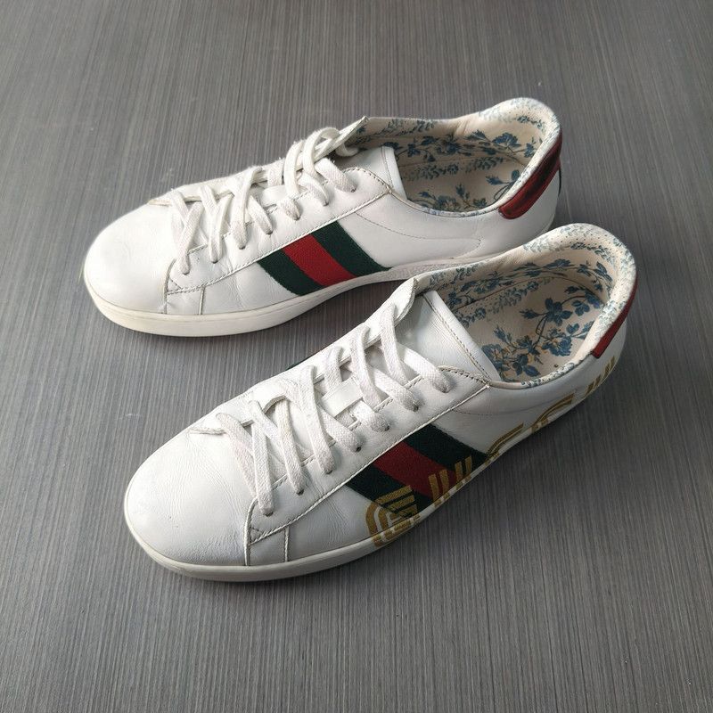 Gucci Gucci Ace Floral Print Sneakers Size US 10.5 / EU 43-44 - 1 Thumbnail
