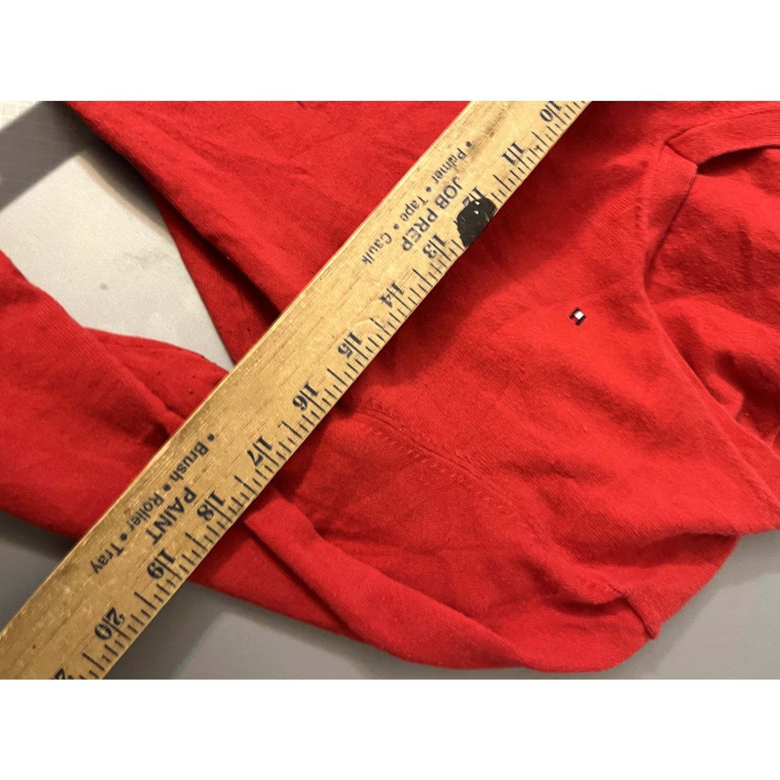 Tommy Hilfiger Tommy Hilfiger T Shirt M Red Long Sleeve V Neck Tee Womens Cotton Solid Easy Care Lightweight Size M / US 6-8 / IT 42-44 - 5 Thumbnail