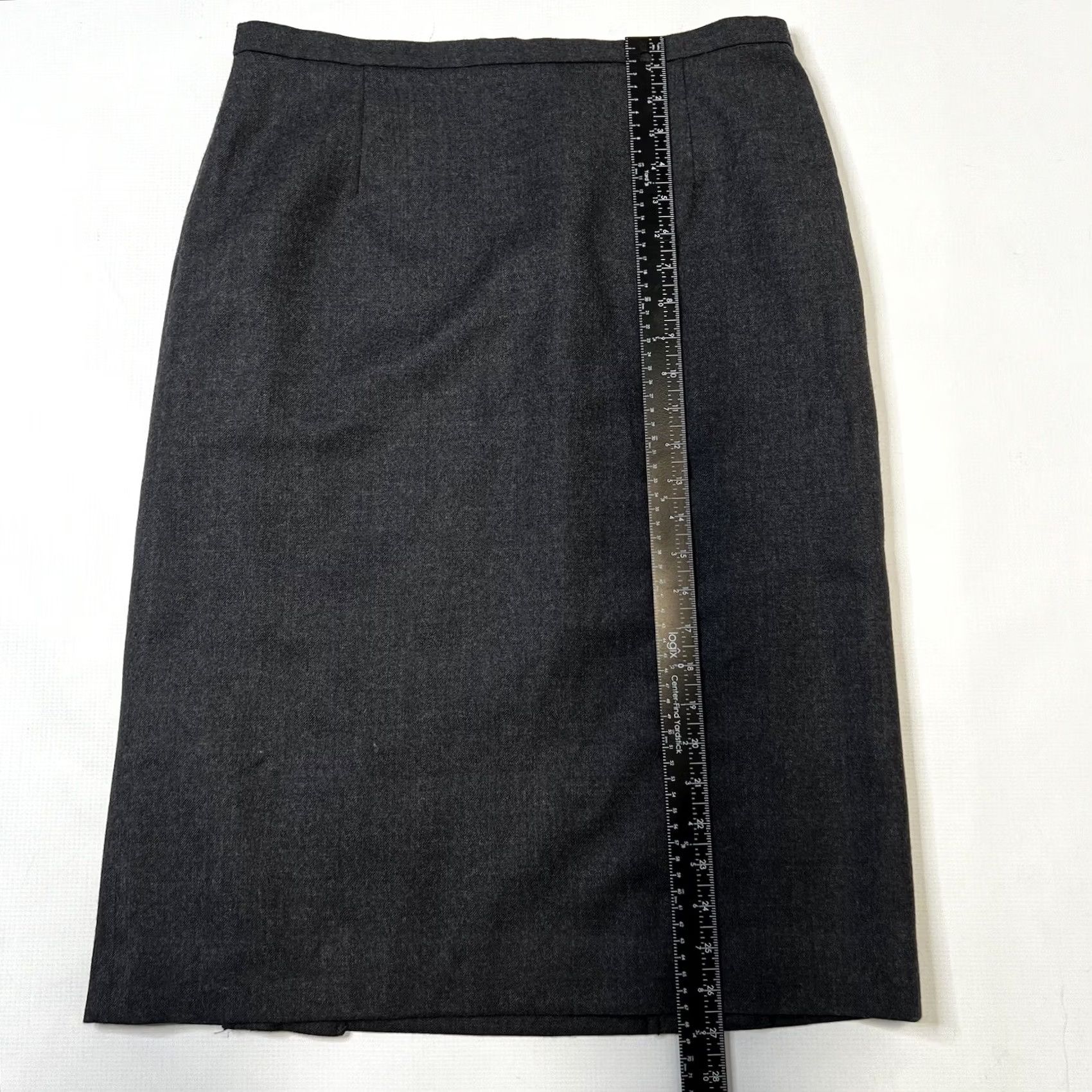 Pendleton VINTAGE Pendleton Skirt Long Womens 10 Gray 100% Virgin Wool Pleated Front Zip Lined USA Made Size 32" / US 10 / IT 46 - 7 Thumbnail