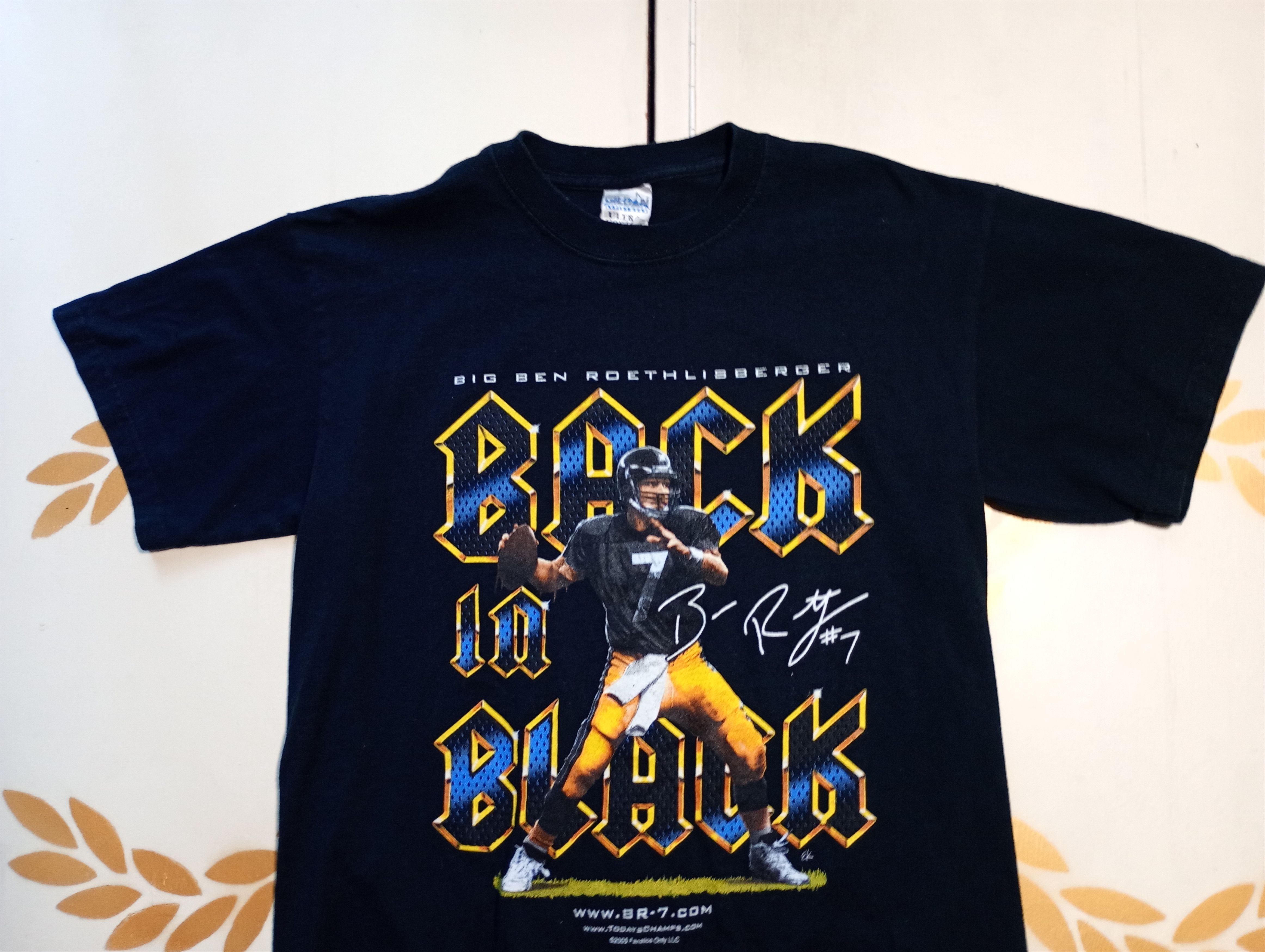 Gildan Gildan NFL Big Ben Back in Black T-Shirt 2005 Size US M / EU 48-50 / 2 - 4 Thumbnail