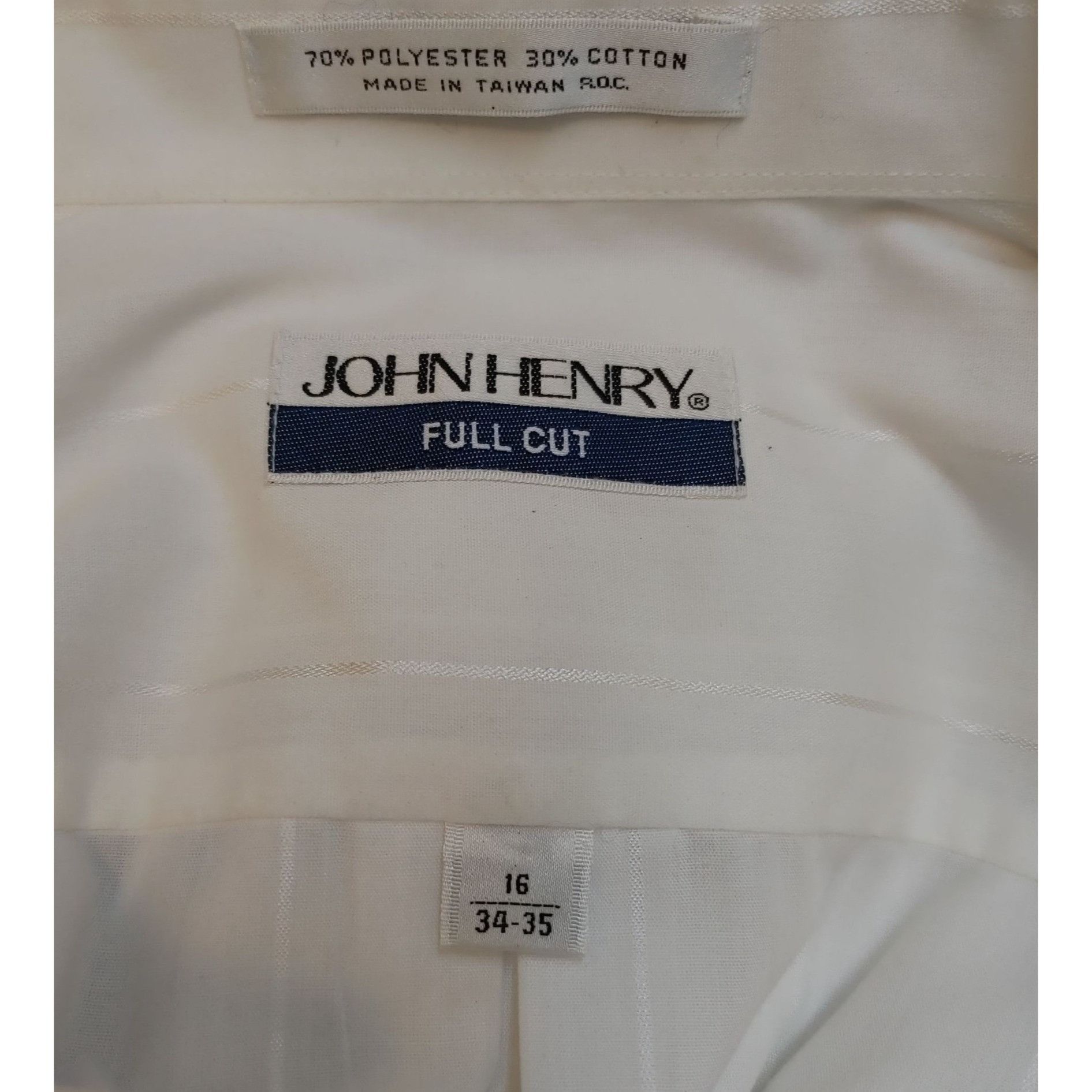John Henry John Henry Full Cut Long Sleeve Dress Shirt Size 34/35 Neck Size US S / EU 44-46 / 1 - 3 Thumbnail