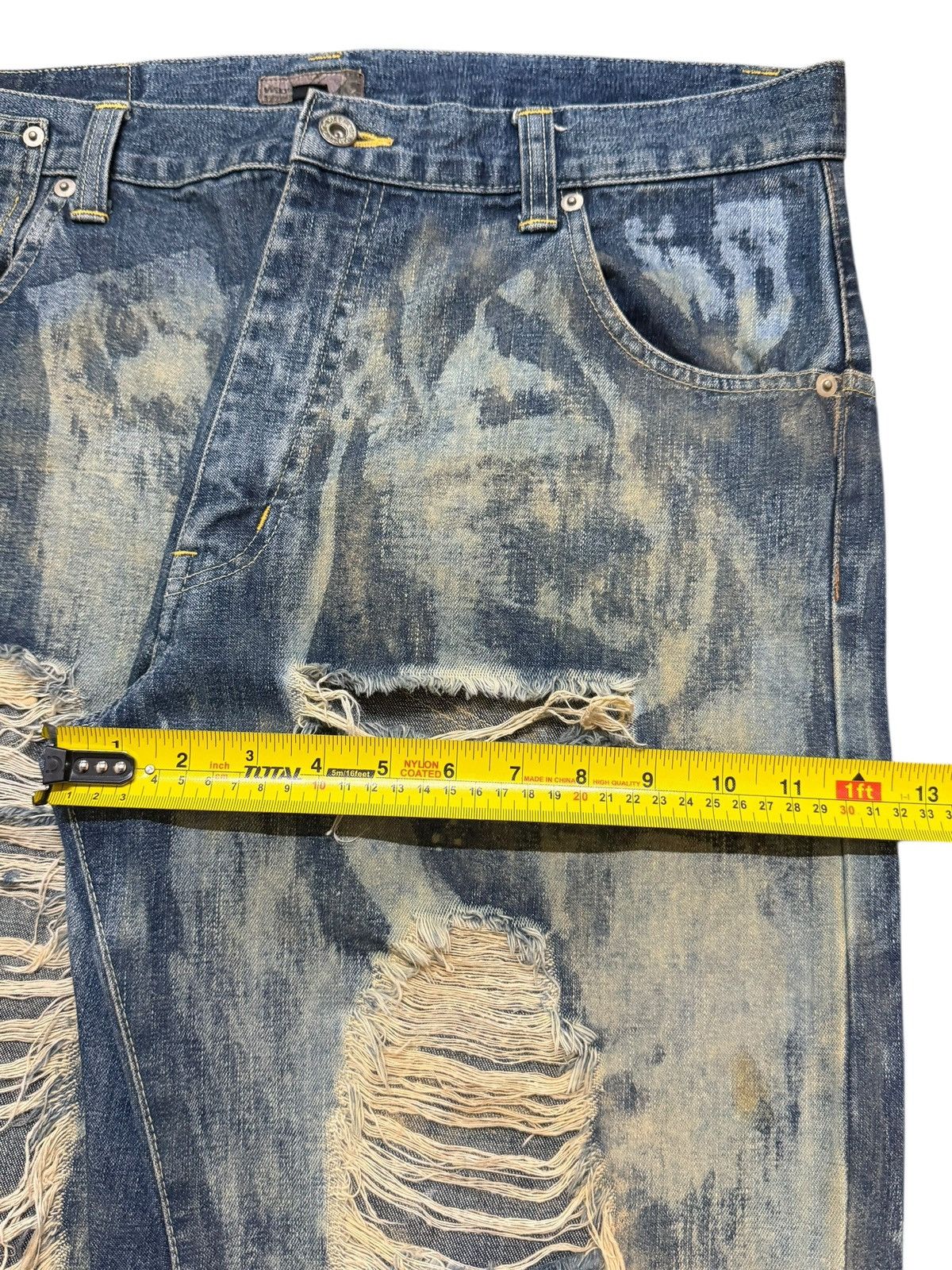 Kapital Vintage Japanese Blue Faded Wash Bleached Style Distressed Size US 36 / EU 52 - 16 Thumbnail