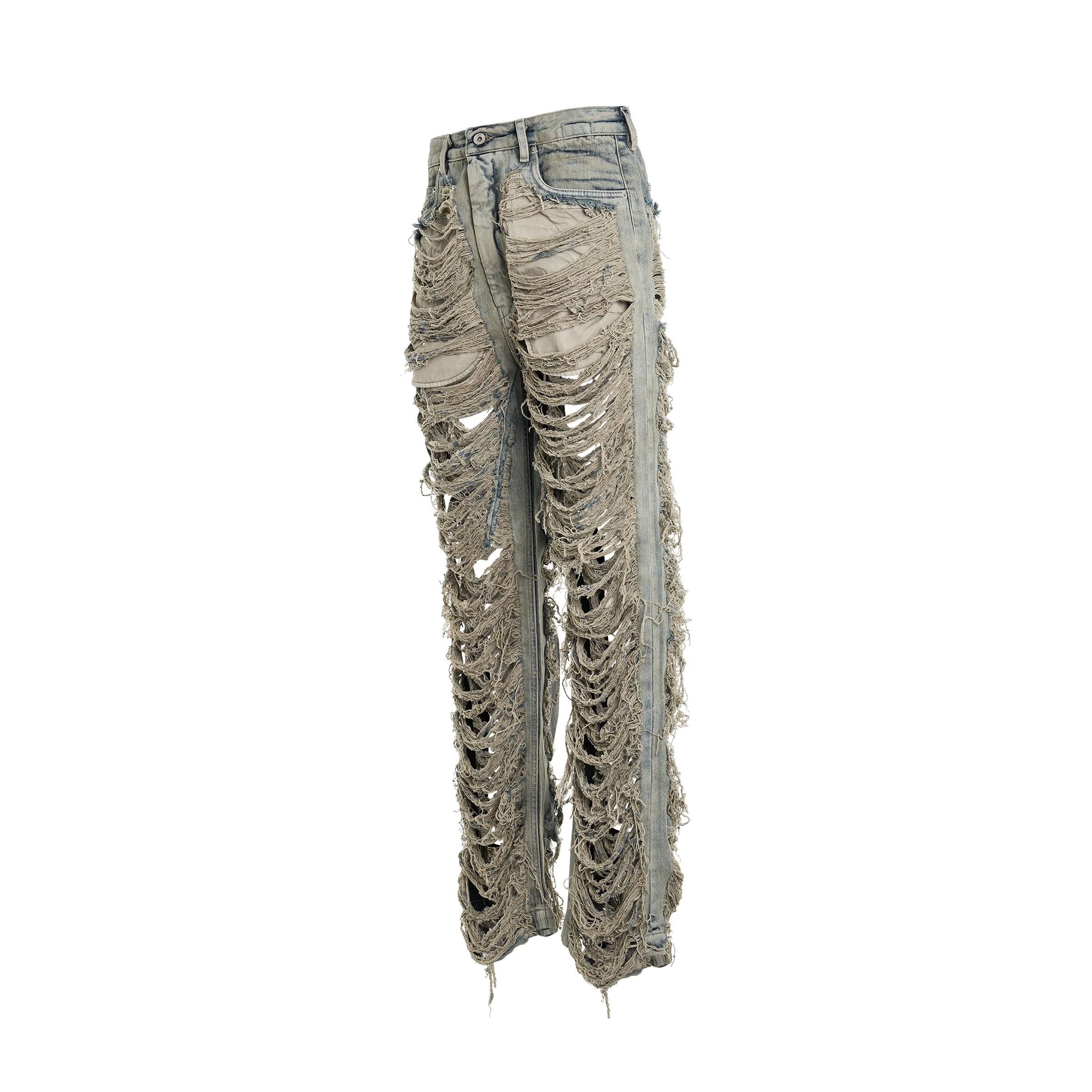 Rick Owens Drkshdw o1mris0824 Baggy Geth Jeans in Sky Size US 30 / EU 46 - 2 Thumbnail
