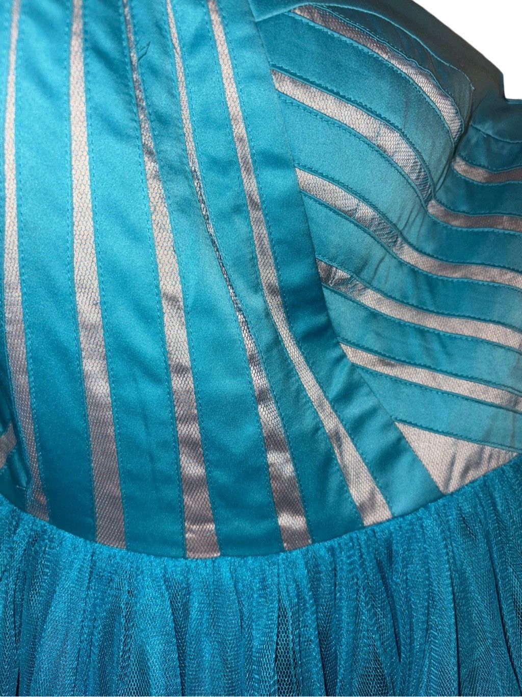 Vintage Vintage Cerulean Blue Corset & Tulle Dress Size M / US 6-8 / IT 42-44 - 14 Thumbnail