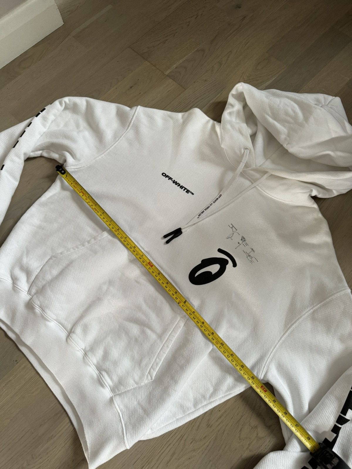 Off-White OFF-WHITE hoodie STUDY real tape measurements in photos Size US S / EU 44-46 / 1 - 5 Thumbnail